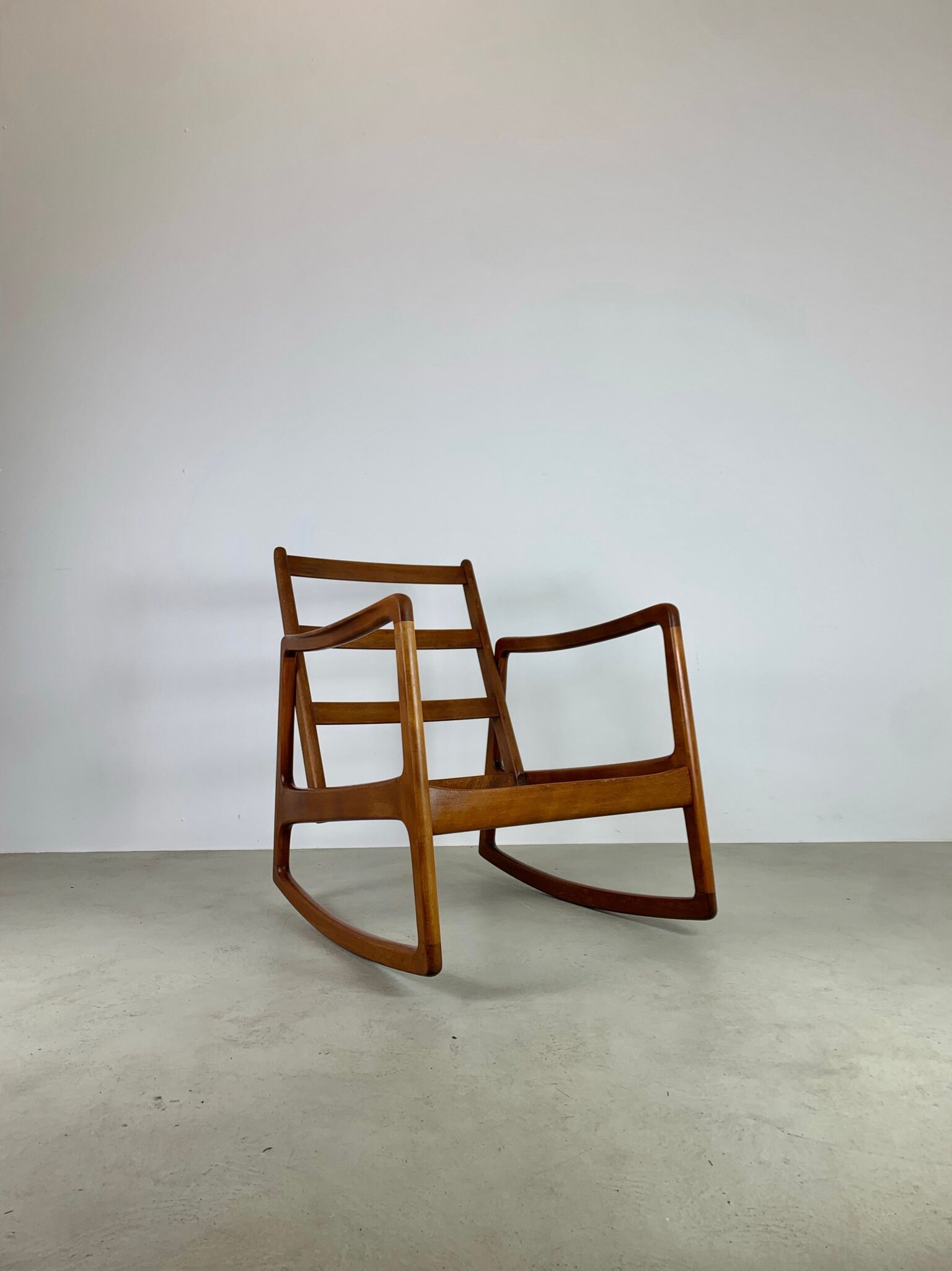 Rocking chair model 166 "senator" by Ole Wanscher for France and Daverkosen, Denmark, 1960s