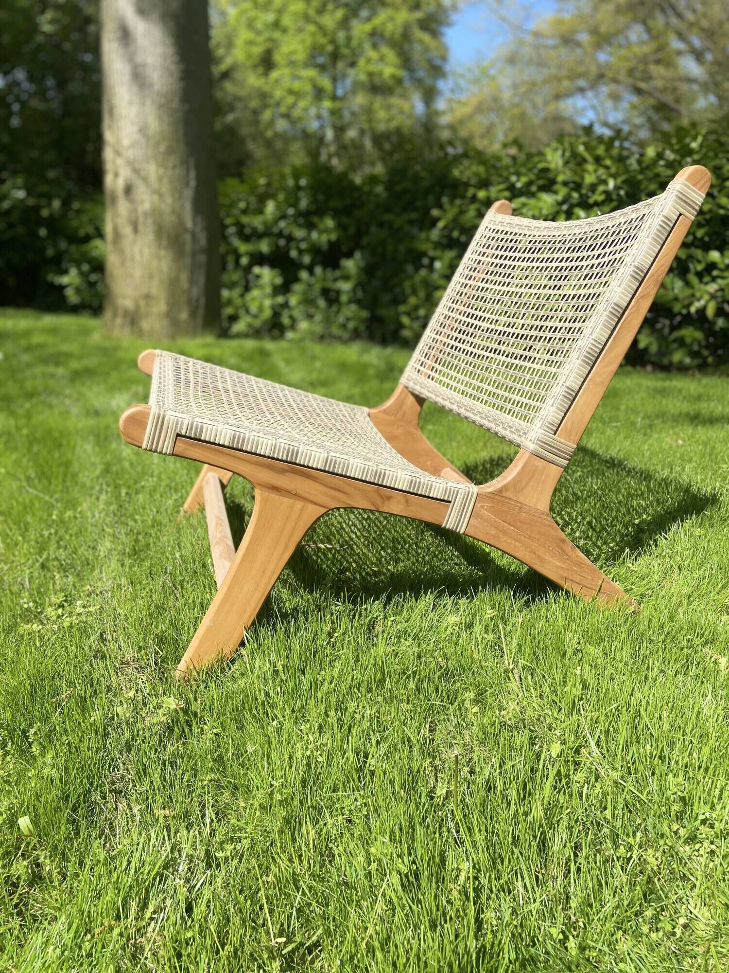 Chair / garden armchair / single-seater in retro rattan