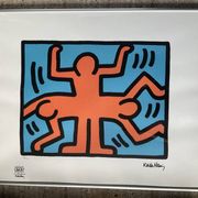 Numbered Keith Haring silkscreen with certificate.
