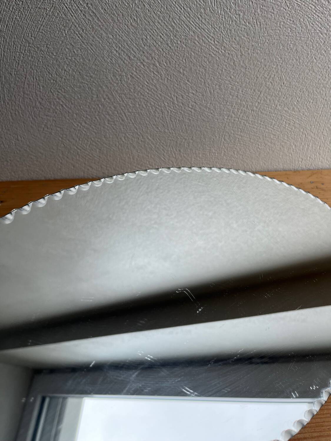 Vintage oval beveled mirror