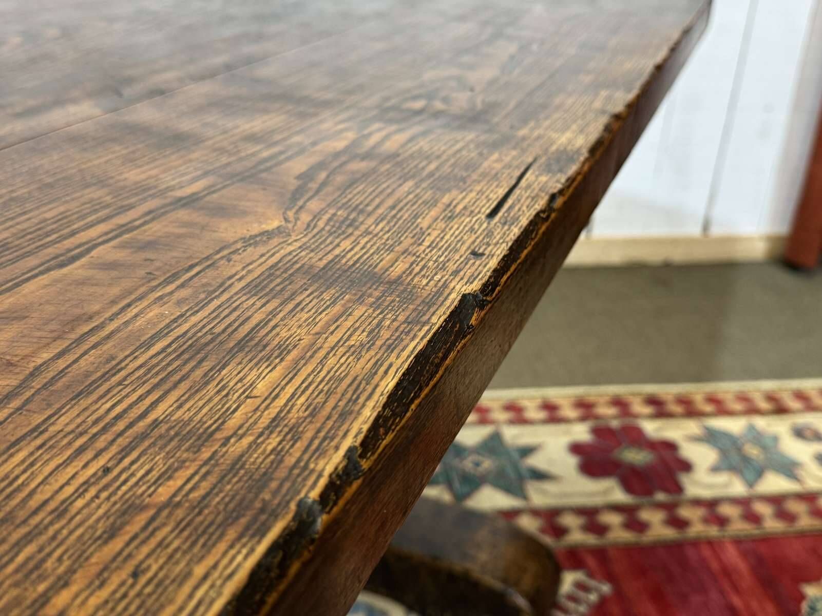 Table monastère anglaise en chêne XIXème