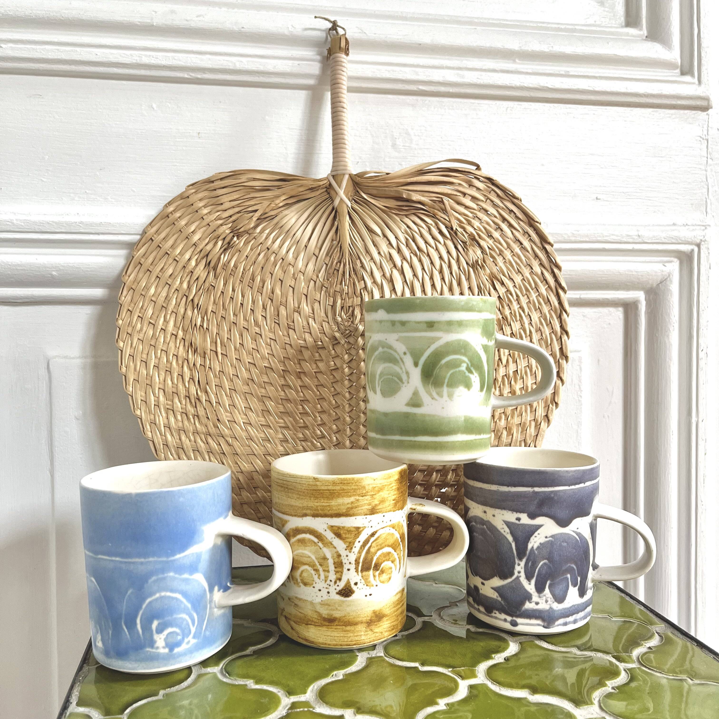 4 English ceramic mugs from the 70s