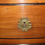 Curved chest of drawers Louis XV in blond walnut XVIII