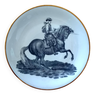 assiette porcelaine Rheinpfalz Hartporzellan cavalier allemand Germany