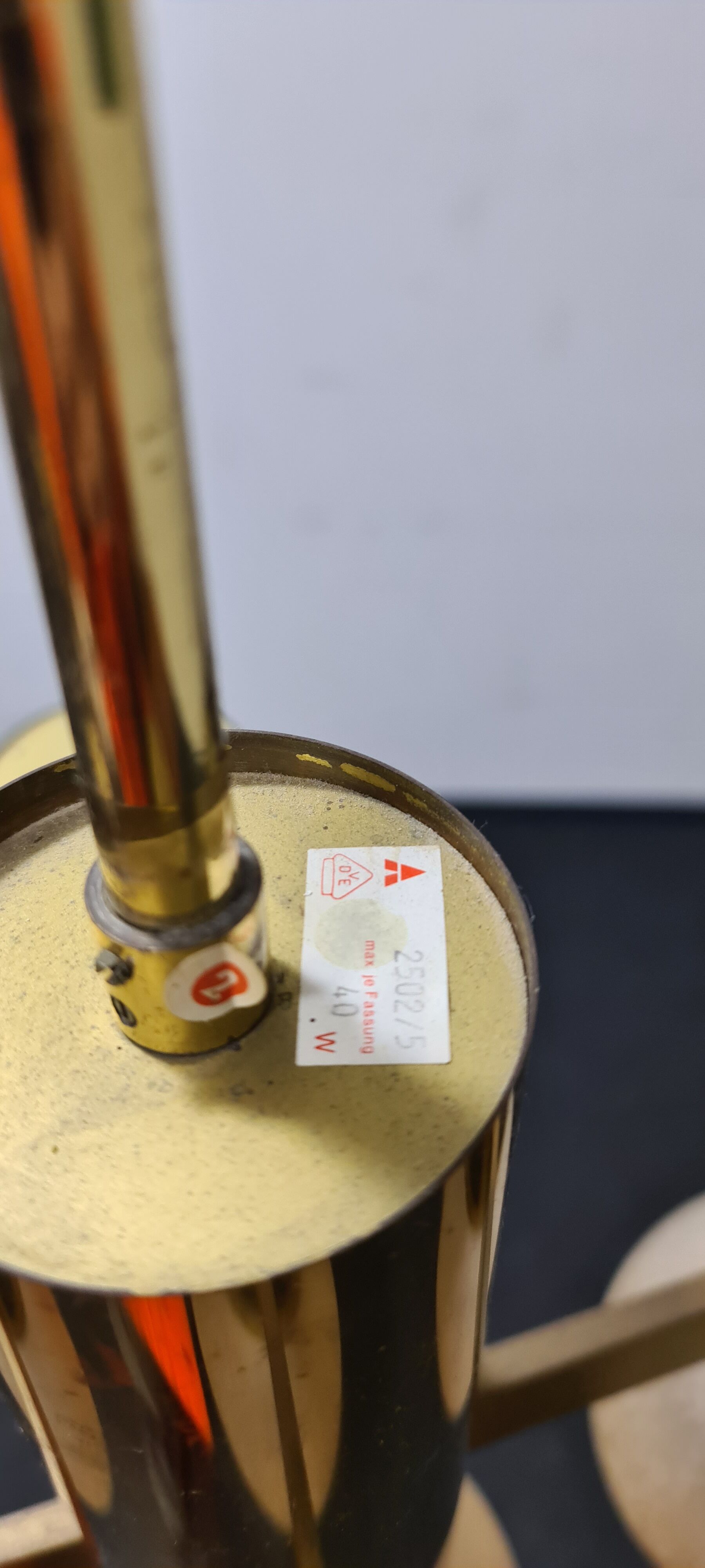 Vintage gold coloured pendant light