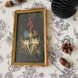 Vintage dried flowers frame