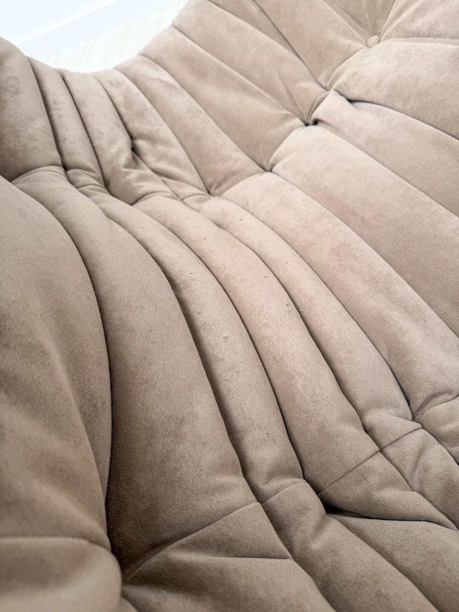 1990s vintage original Alcantara Togo 2-seater by Michel Ducaroy for Ligne Roset