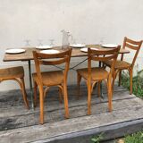 Old bistro table 6 people