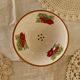 Small vintage ceramic drainer with radish pattern stoneware effect