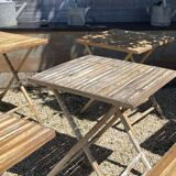 Foldable bamboo bistro table from the 1990s