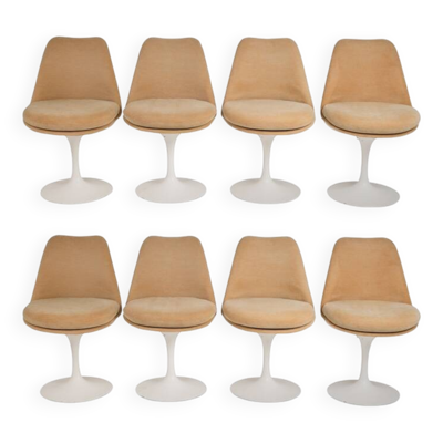 Série de 8 chaises « Tulipe » par Eero Saarinen, pour Knoll, années 1970