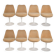 Set of 8 "Tulip" chairs by Eero Saarinen for Knoll, 1970s.