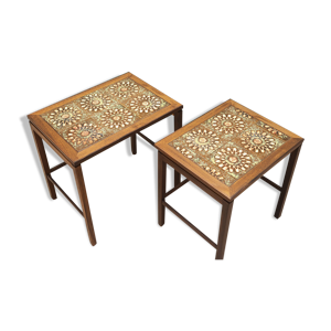 ensemble de deux tables gigognes en teck, design danois, années 1960