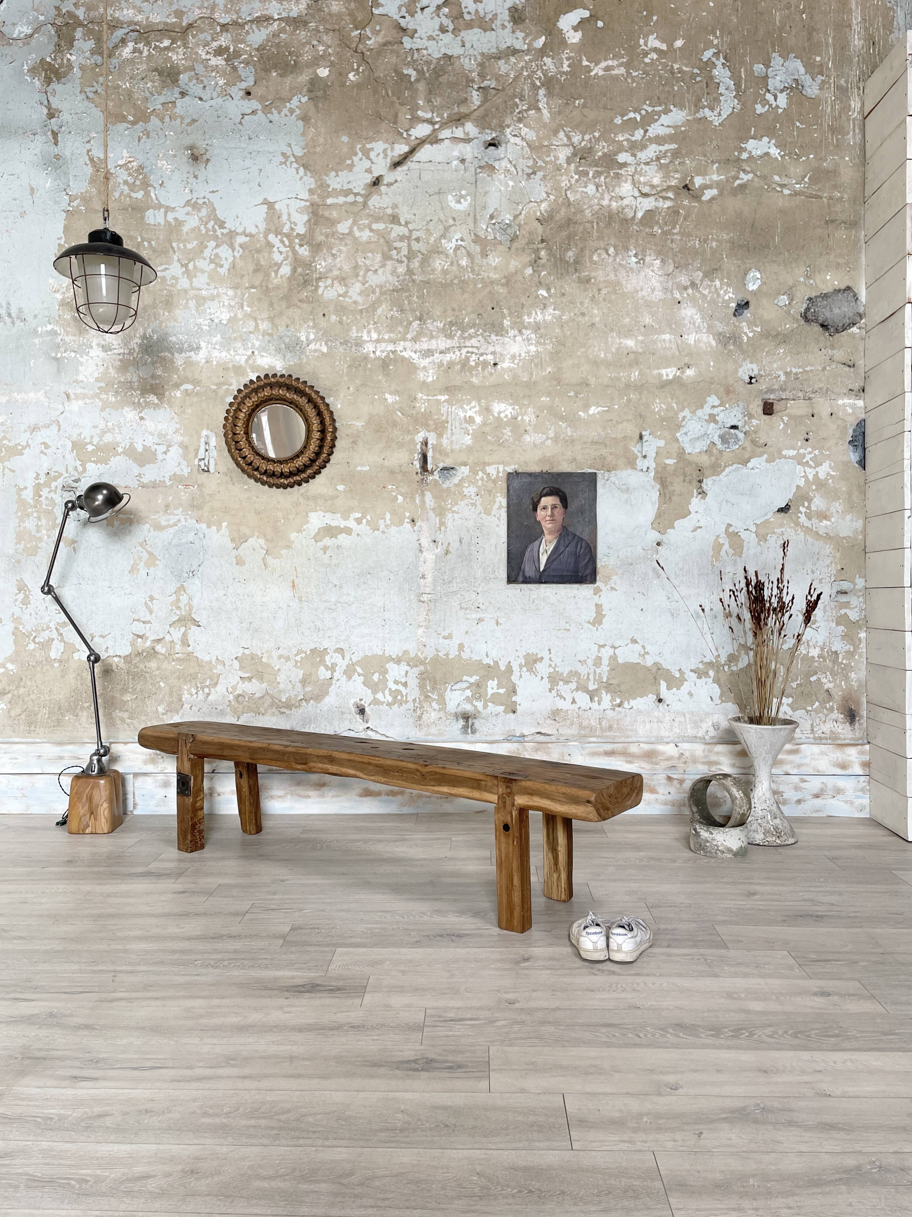 Primitive solid wood coffee table