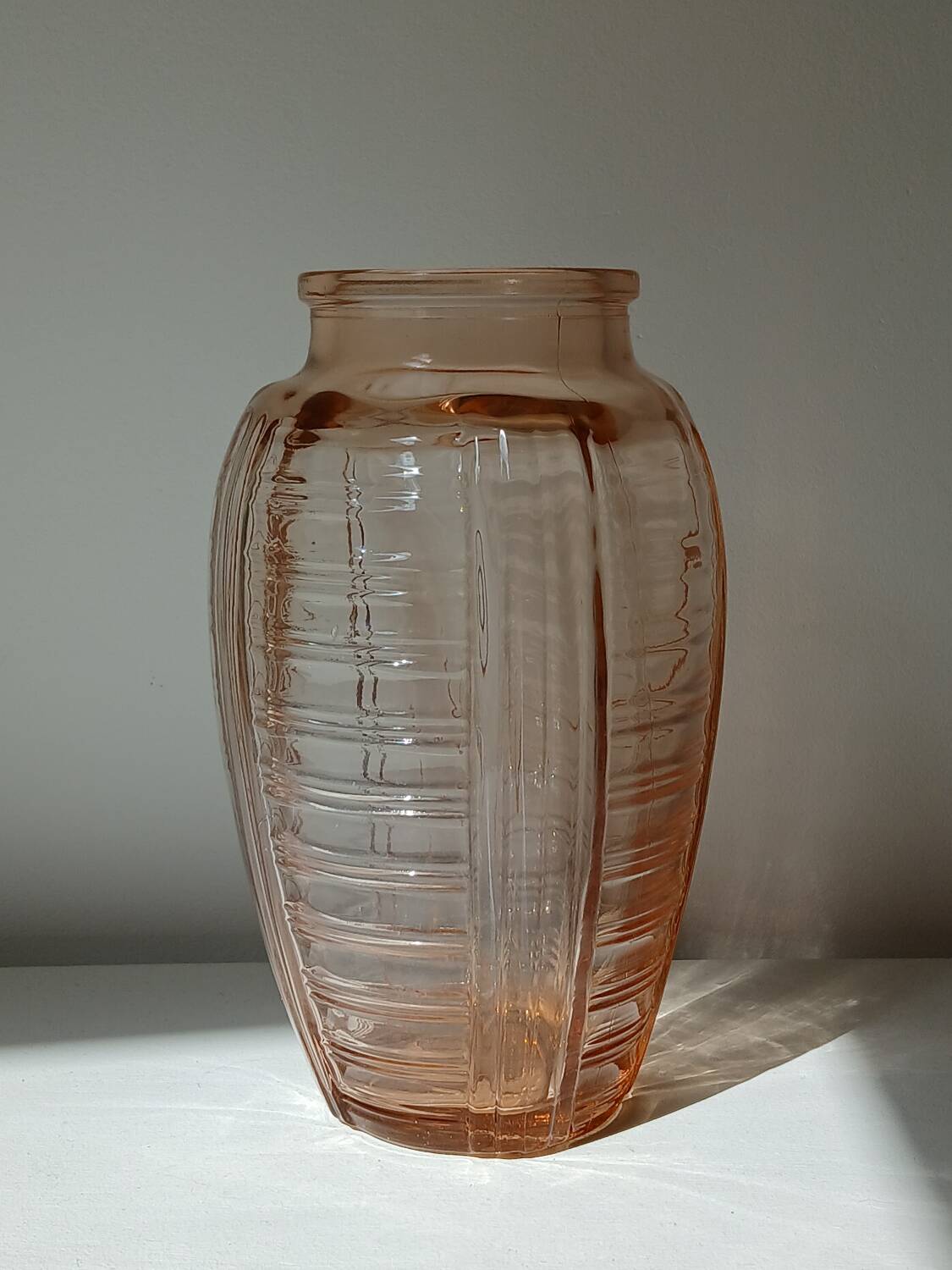 Vase en verre orange