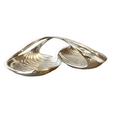 Art Nouveau double servant bowl Christofle Gallia silver metal