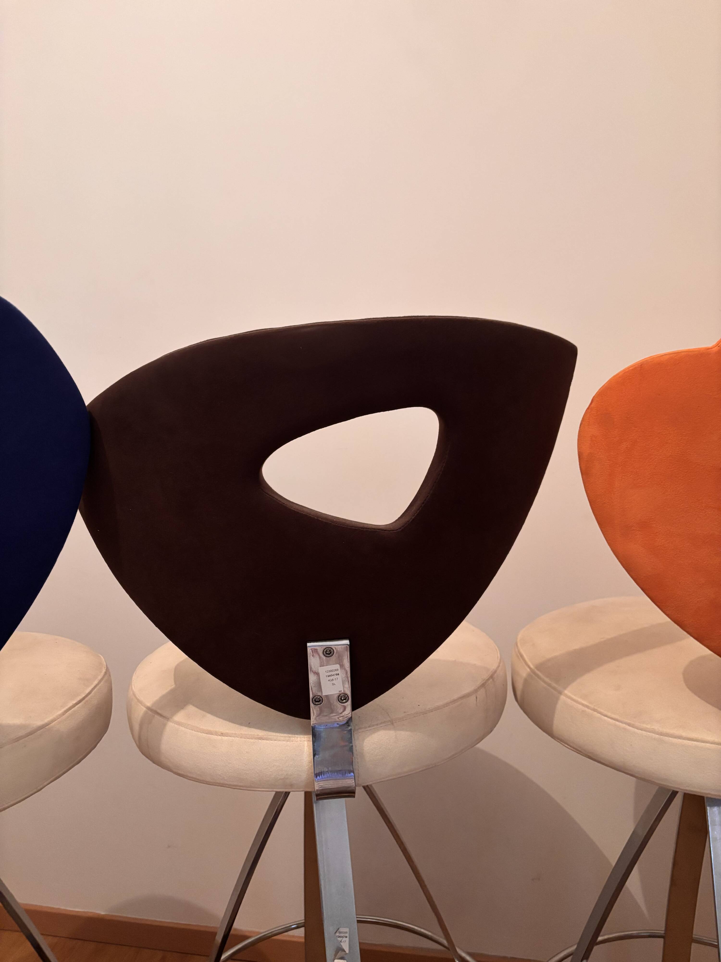 Set of 3 stools – Giorgio Saporiti for Il Loft – Italy, 1970s/80s