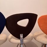 Set of 3 stools – Giorgio Saporiti for Il Loft – Italy, 1970s/80s