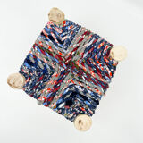 Mini Moroccan stool Boucherouite 22cm