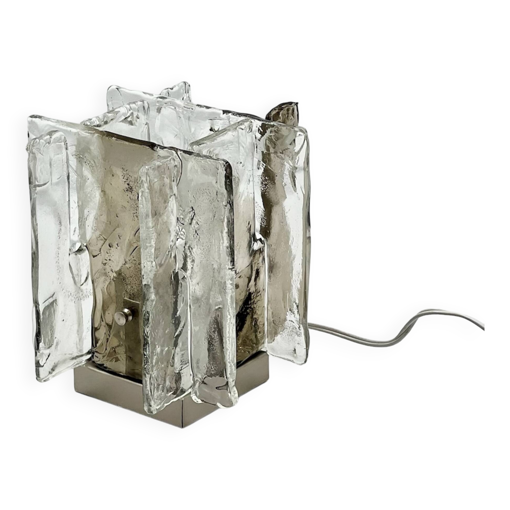 Vintage Murano Table Lamp by Carlo Nason for Mazzega, 1970s