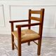 Chaise enfant paillée vintage