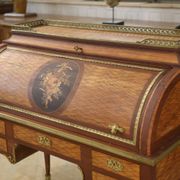 Louis XVI style cylinder desk in marquetry from the Napoleonic III period.
