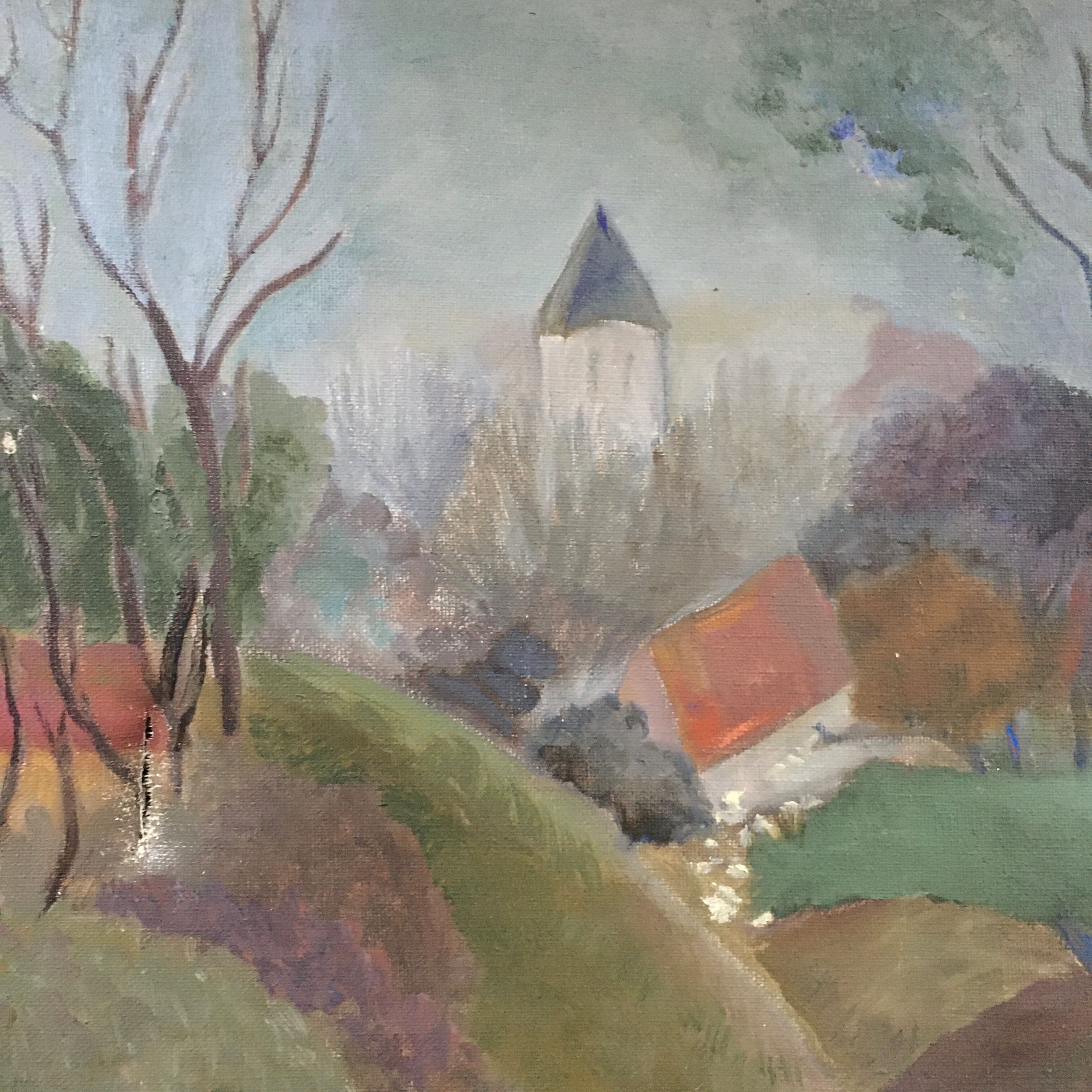 Abstract landscape painting