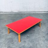 Mid-Century Red Coffee Table, Belgium, 1950s
