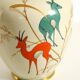 40s porcelain vase with handpainted wildlife motifs from PMR Bavaria Jaeger