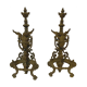 Pair of chiseled bronze channels decorated with 19th century dragons