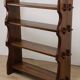 Vintage brutalist solid wood shelf - 1950