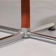 Italian mid-century dining table with stunning inlay star