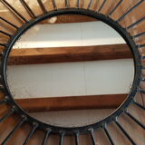 Former witch diameter 73cm wrought iron mirror