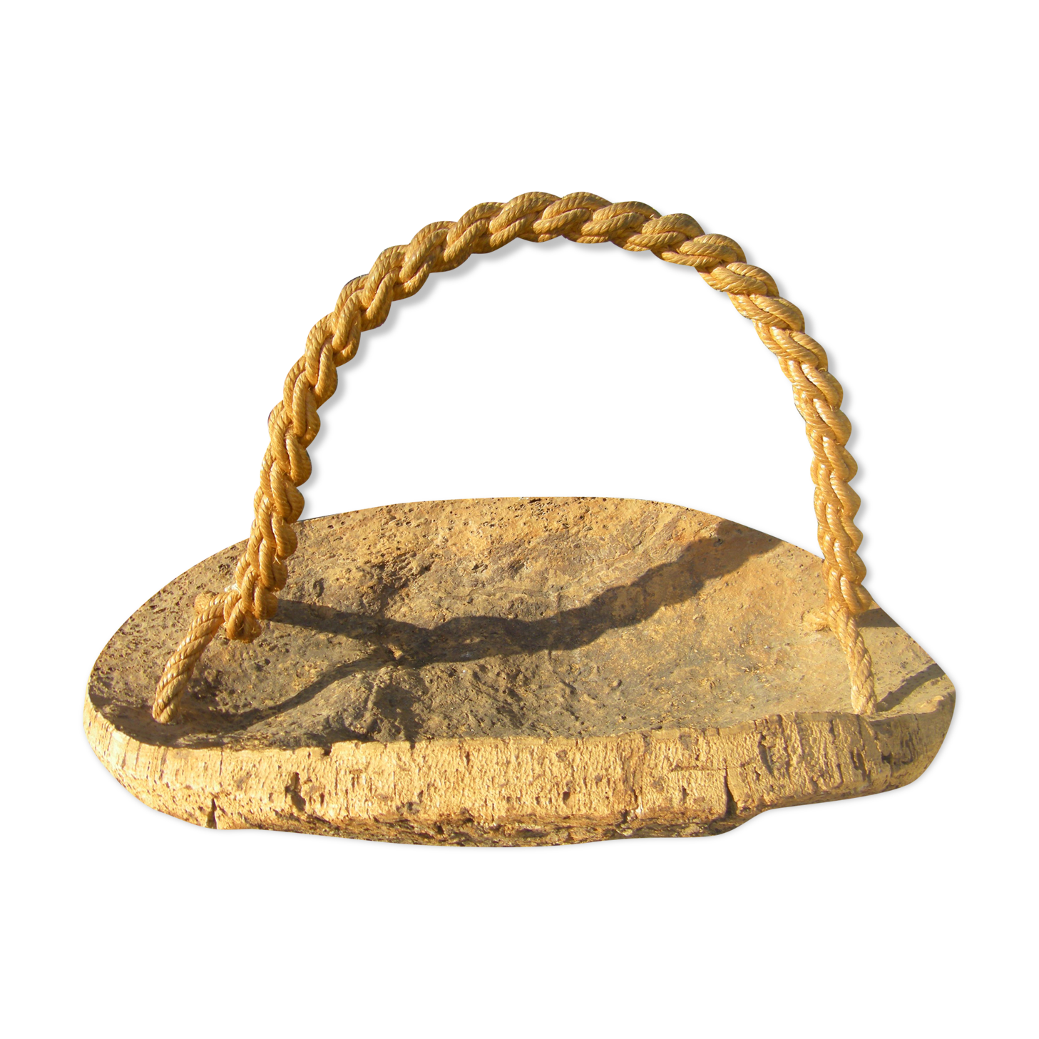 Rope and natural cork cut