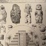 Lithograph engraving on Mexico from 1897