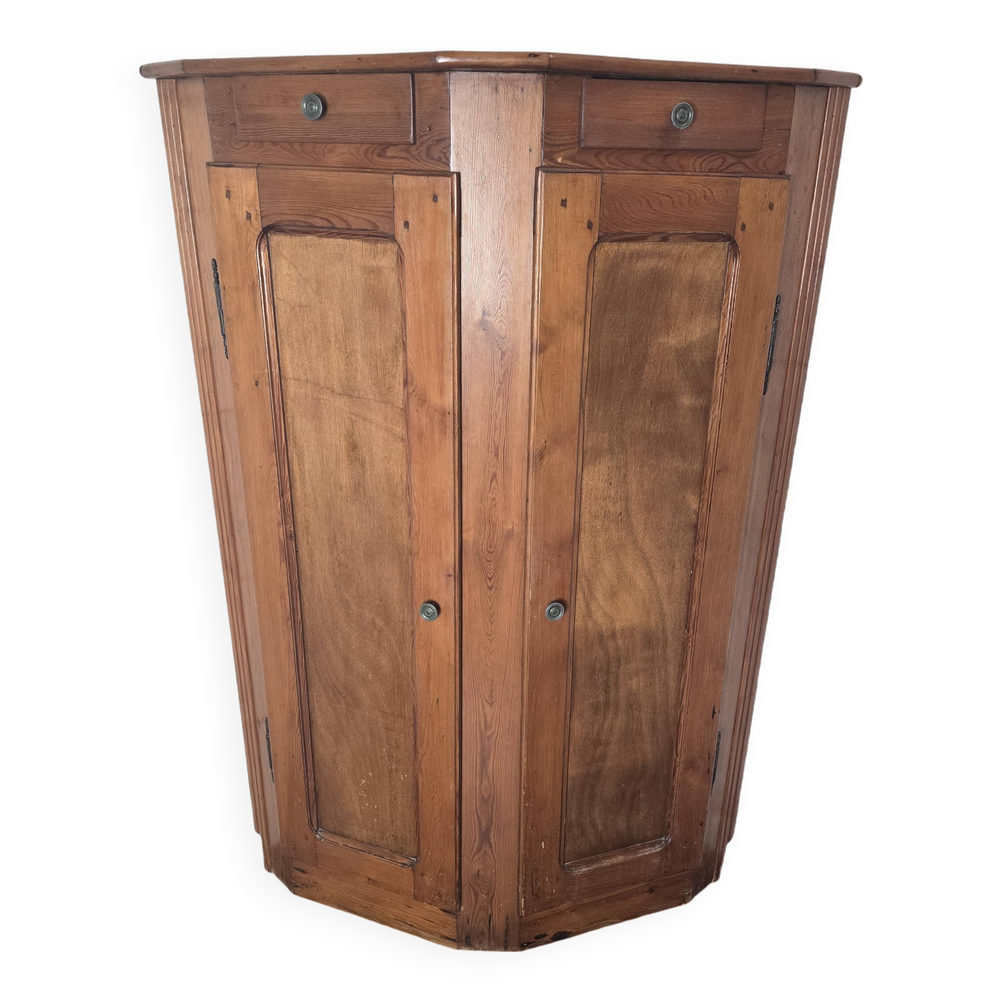 Old fir corner cabinet
