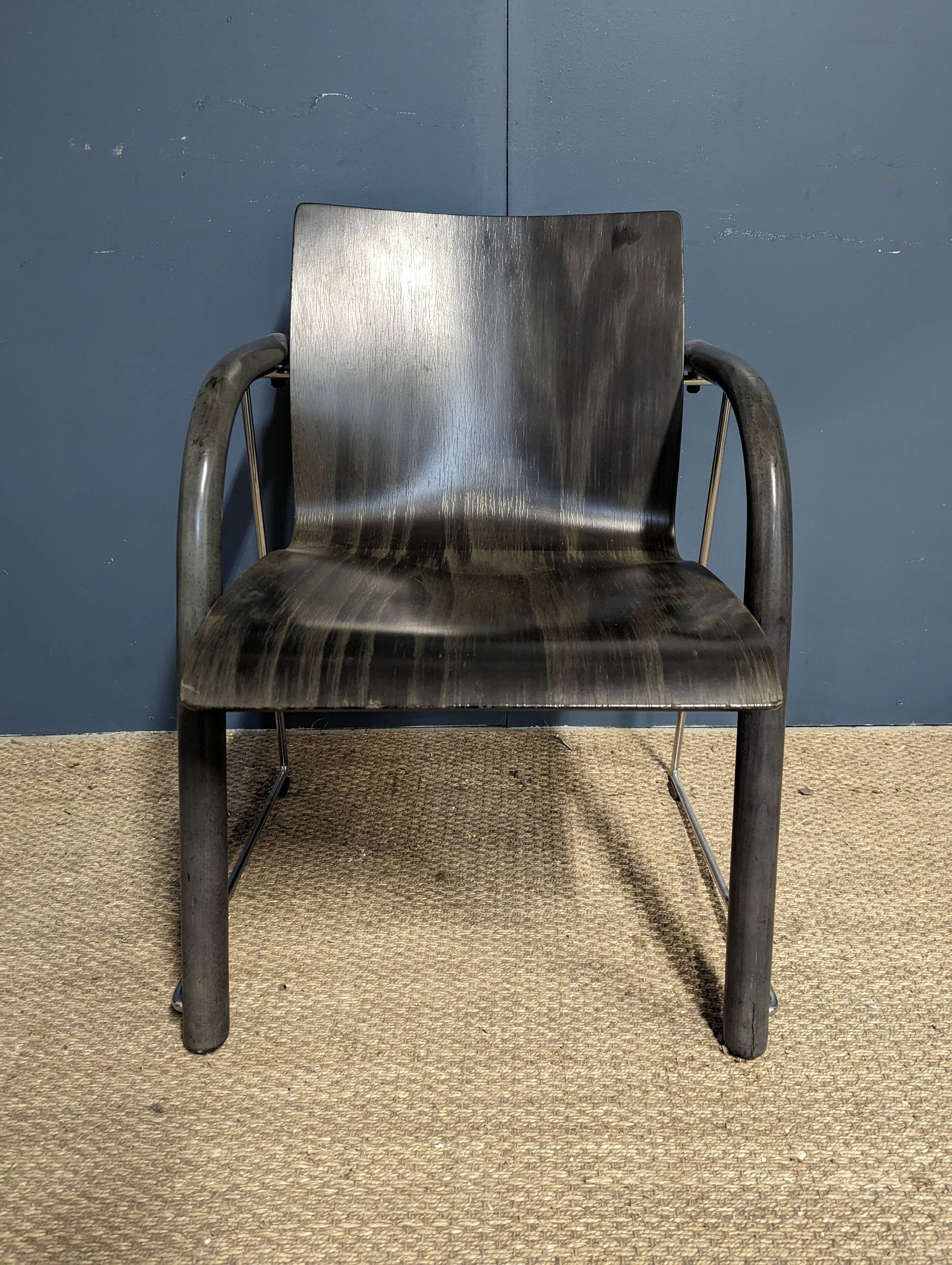 Thonet S320 green chair