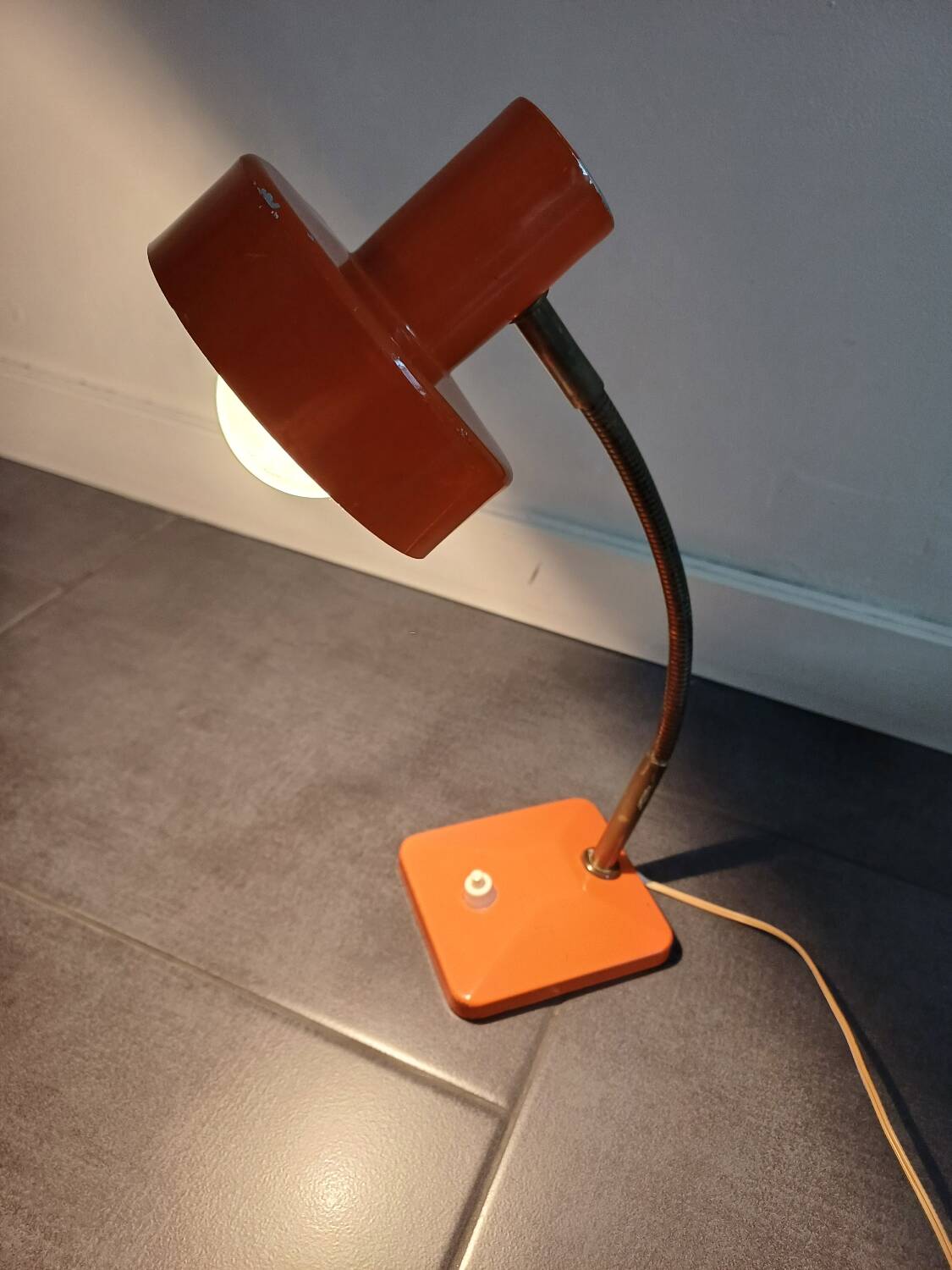 70's orange desk lamp