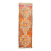 Tapis de couloir vintage Oushak, 84 x 285 cm