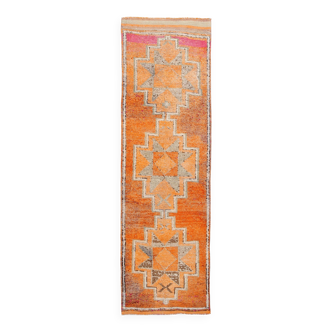 Tapis de couloir vintage Oushak, 84 x 285 cm