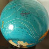 Globe terrestre , Mappemonde vintage tarides , 1977