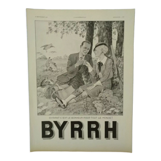 Publicité papier Byrrh, année 1936