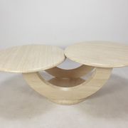 Italian travertine coffee table, 1980s