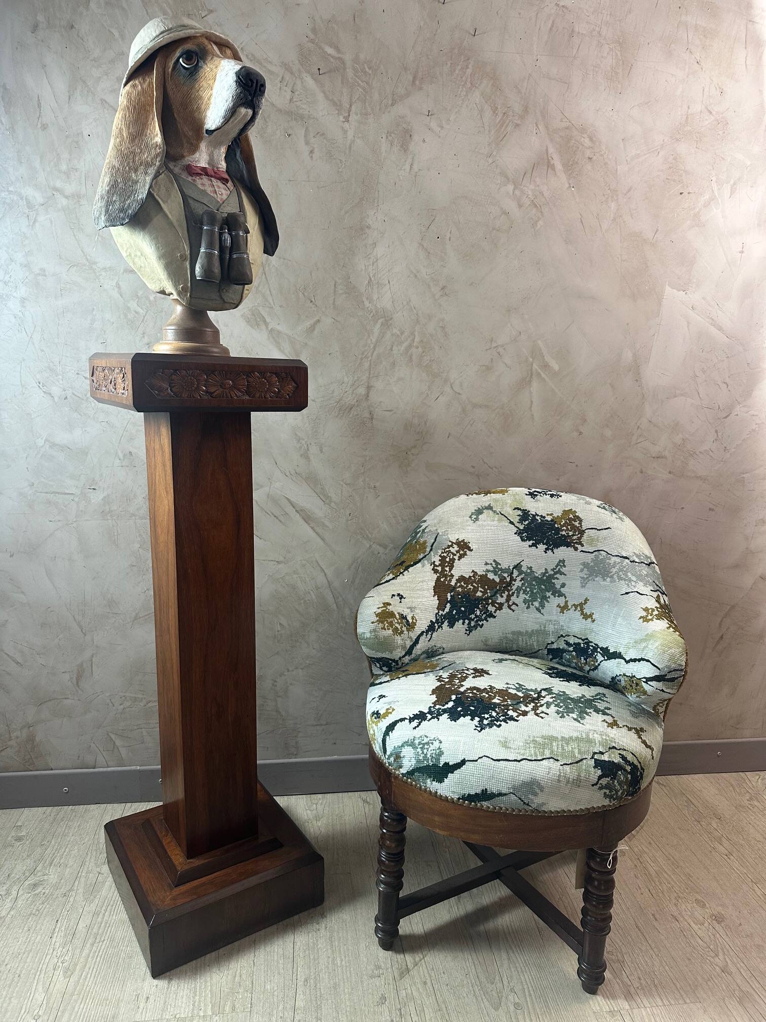 Art Deco Walnut Bench