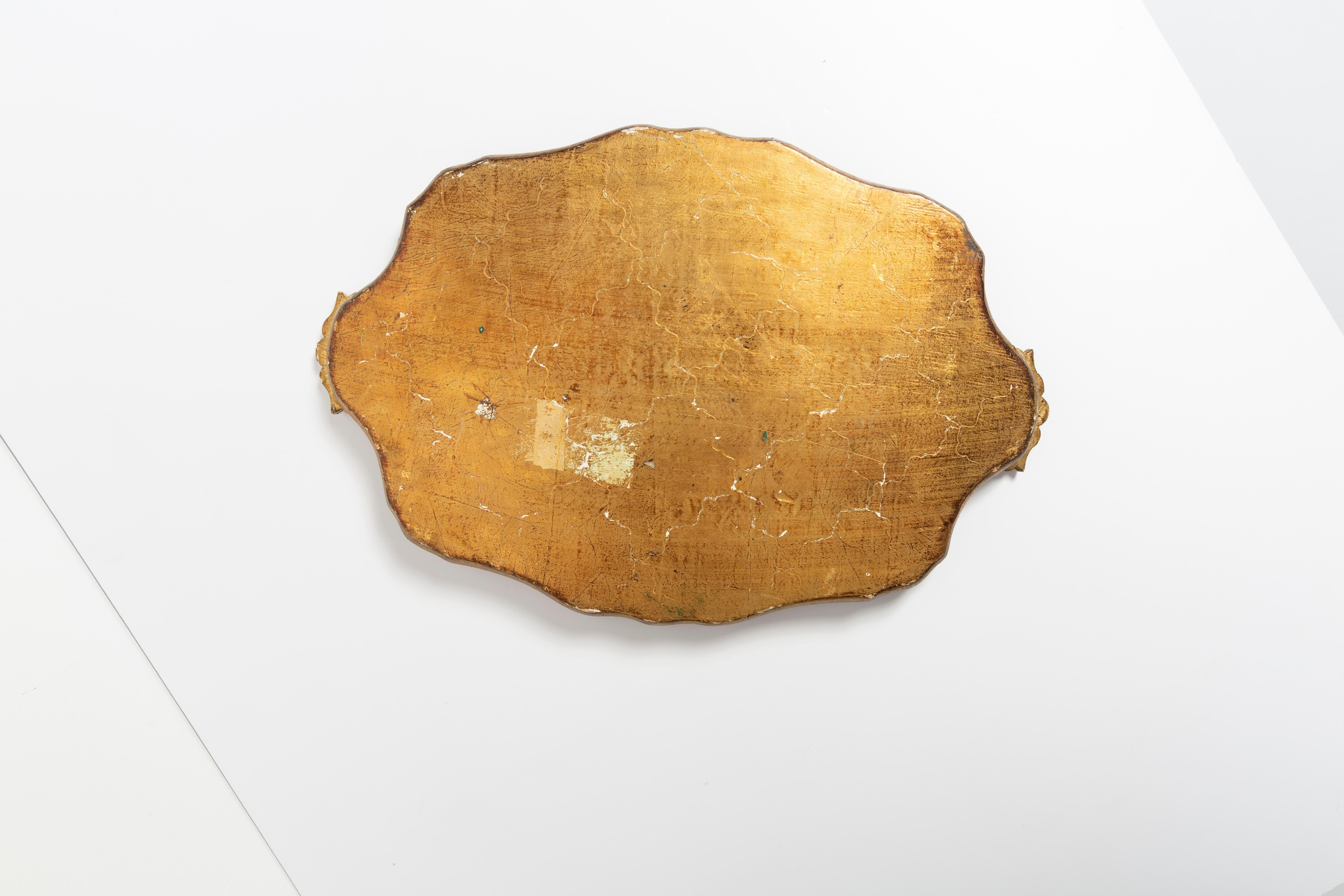 Deep red vintage decorative plate in wood, Italy, 1960s