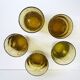 Set de 5 verres de biot vert olive