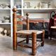 Low chair in dark wood and woven Danish cord attributed to Charles Dudouyt.
