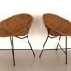 Pair of Rattan Lounge Chairs, Italy, 1970s