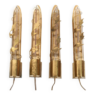 Set of 4 Art Deco Wall Lamps Denmark 1920s