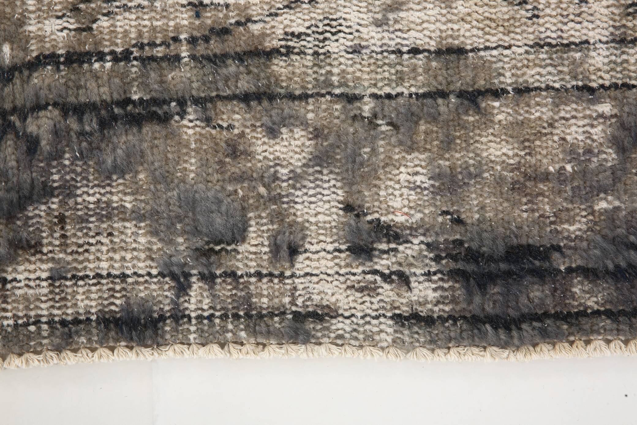 2x9 Faded Soft Wool Navy Blue Vintage Turkish Runner Rug